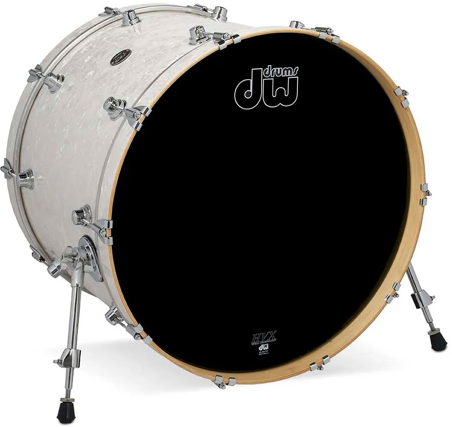 DW DRUM WORKSHOP 24x18 BASS DRUM PERFORMANCE FINISH PLY / SATIN OIL WHITE MARINE PEARL