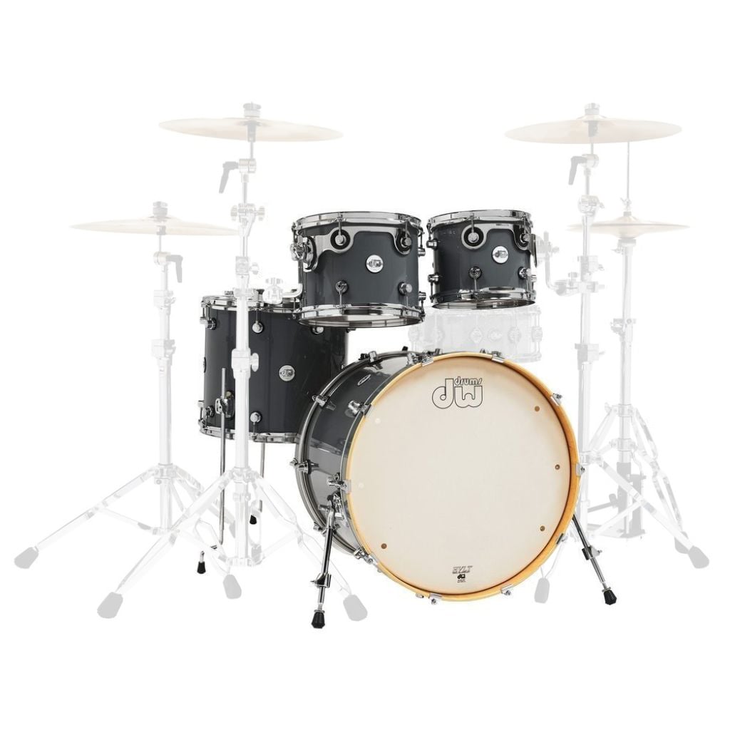 DW DRUM WORKSHOP STEEL GRAY SHELL SET DESIGN DDLG2214SG