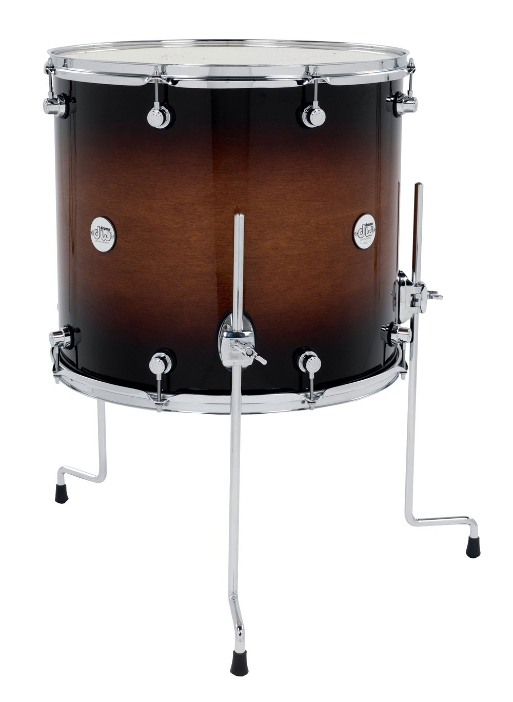 DW DRUM WORKSHOP FLOOR TOM DESIGN BLACK SATIN 18X16