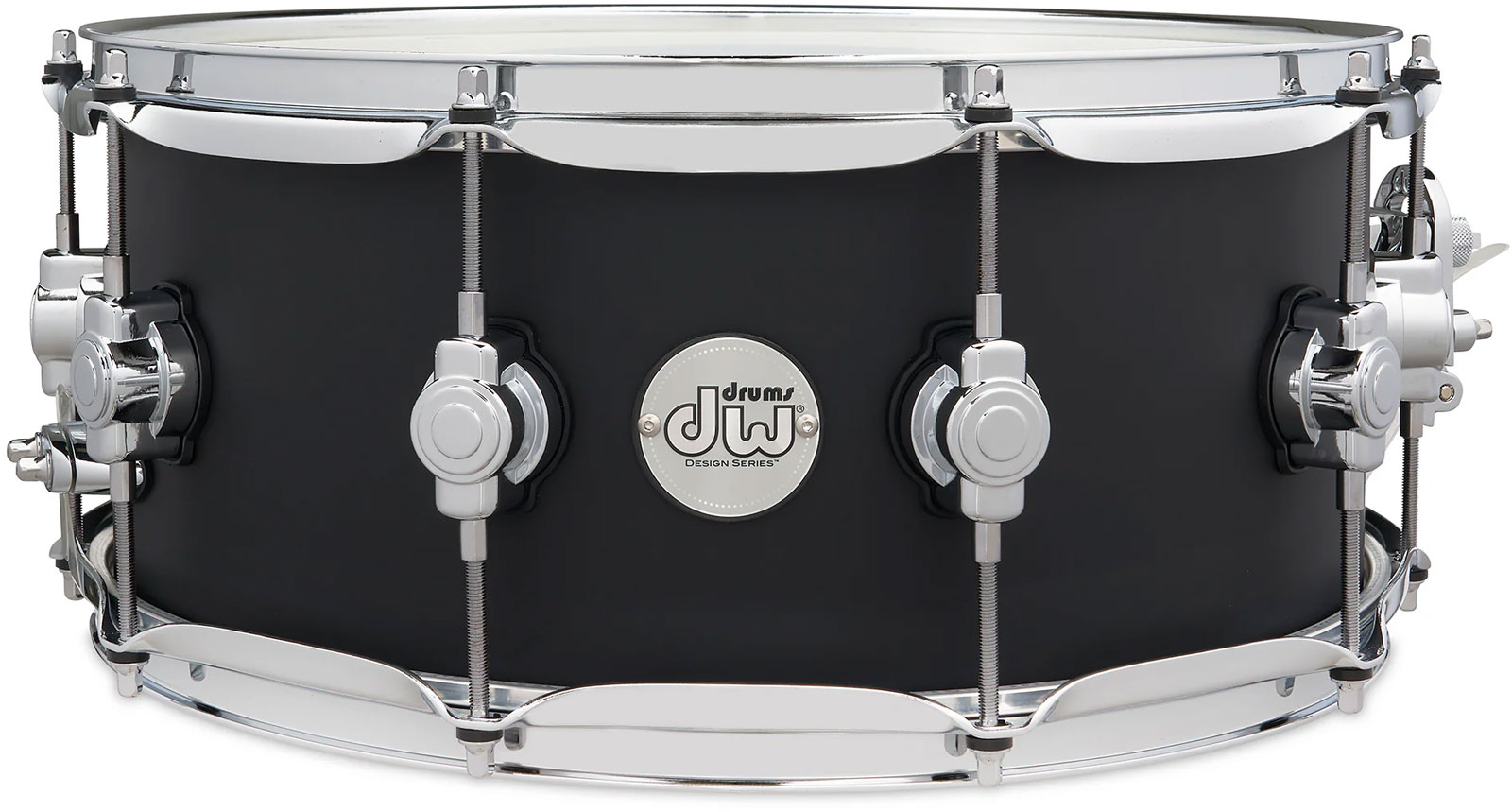 DW DRUM WORKSHOP SNARE DRUM DESIGN SERIES BLACK SATIN DDLM0614SSBL