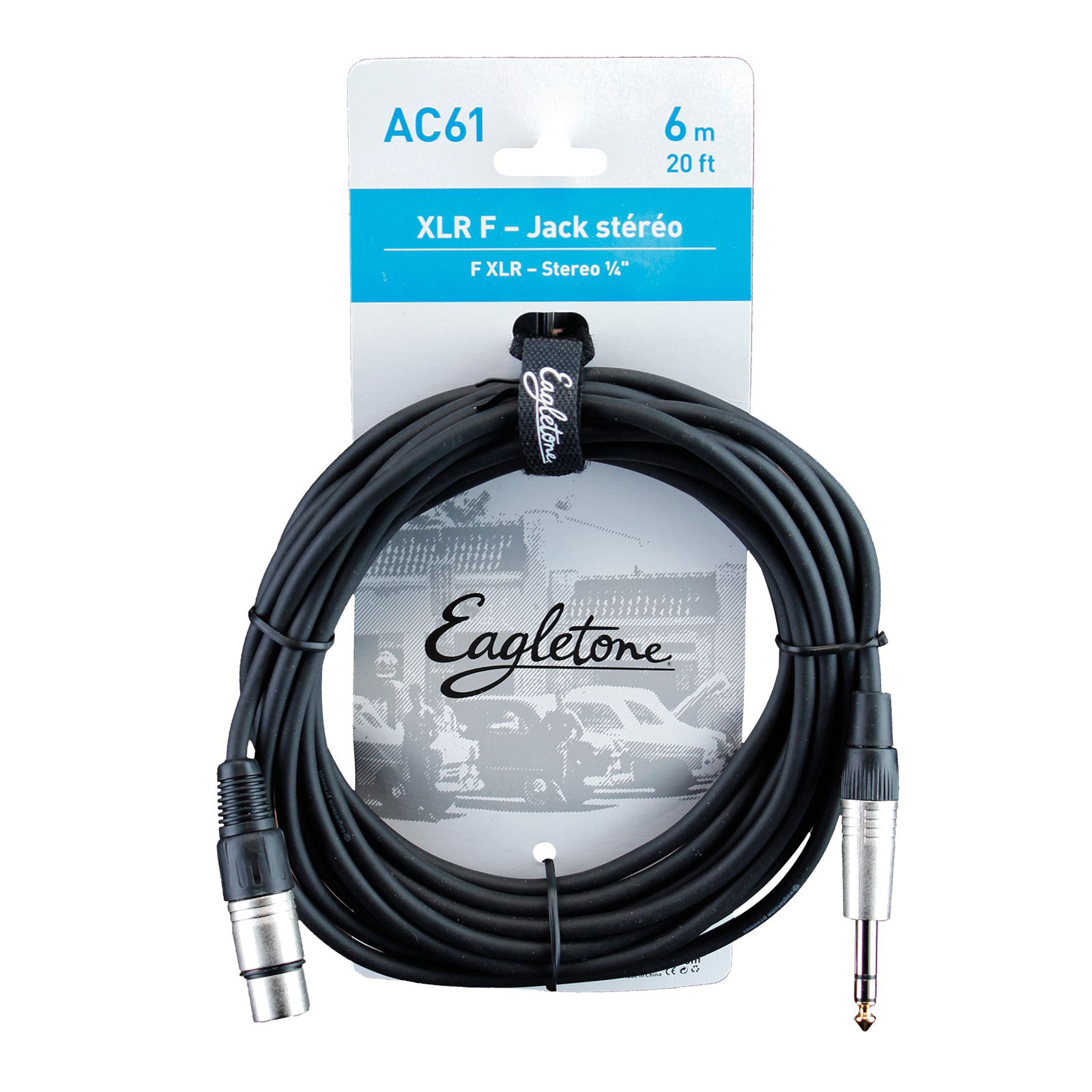 EAGLETONE AC61 - XLR FEMELLE / JACK STEREO - 6M
