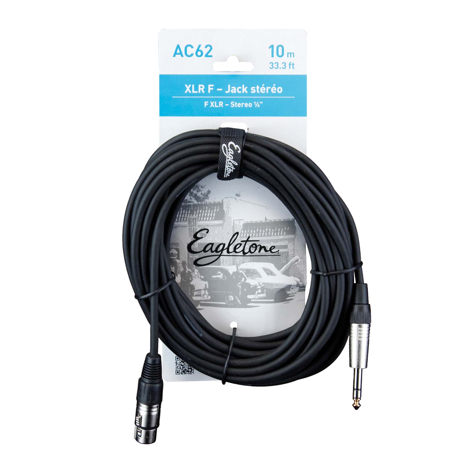 EAGLETONE AC62 - XLR FEMELLE / JACK STEREO - 10M