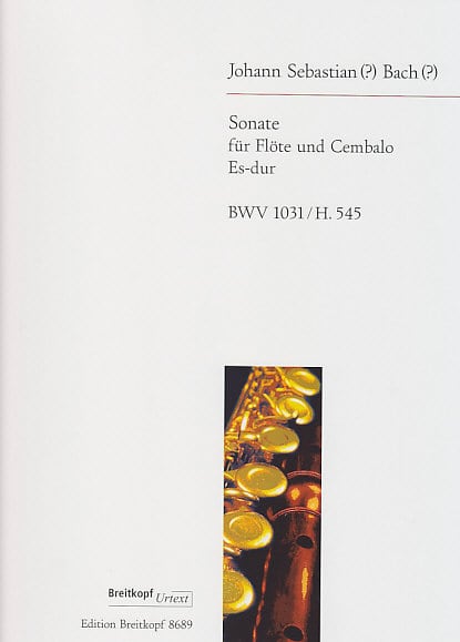EDITION BREITKOPF BACH J.S. - SONATE ES-DUR BWV 1031 - FLUTE, CLAVECIN