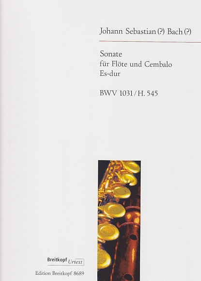 EDITION BREITKOPF BACH J.S. - SONATE ES-DUR BWV 1031