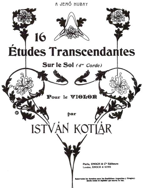 ENOCH KOTLAR ISTVAN - 16 ETUDES TRANSCENDANTES 
