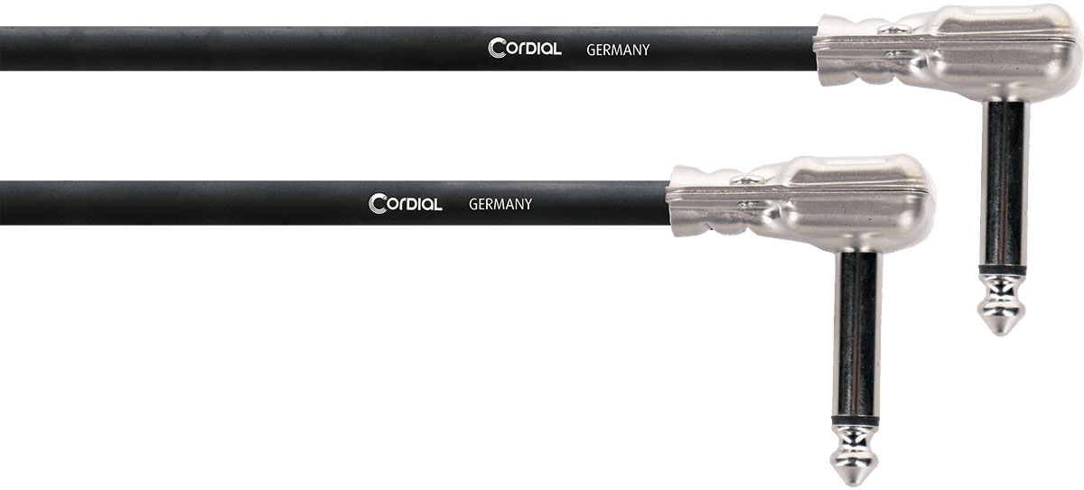 CORDIAL GUITAR PATCH CABLE JACK ANGLED 60 CM PANCAKE