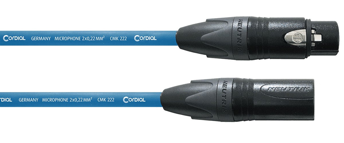 Cordial Cable Micro Xlr 10 M Bleu