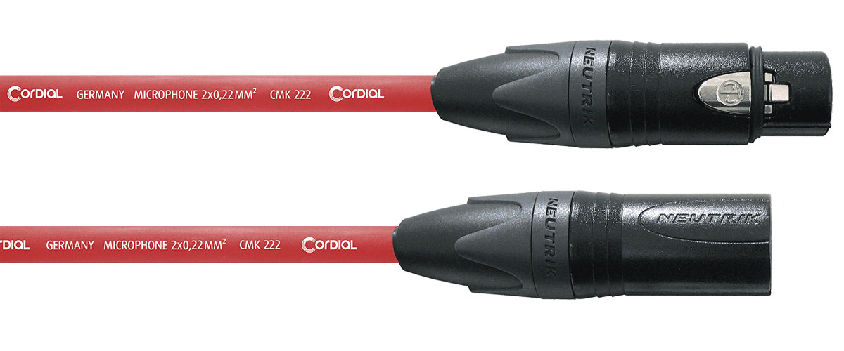 CORDIAL XLR MICROPHONE CABLE 5 M RED