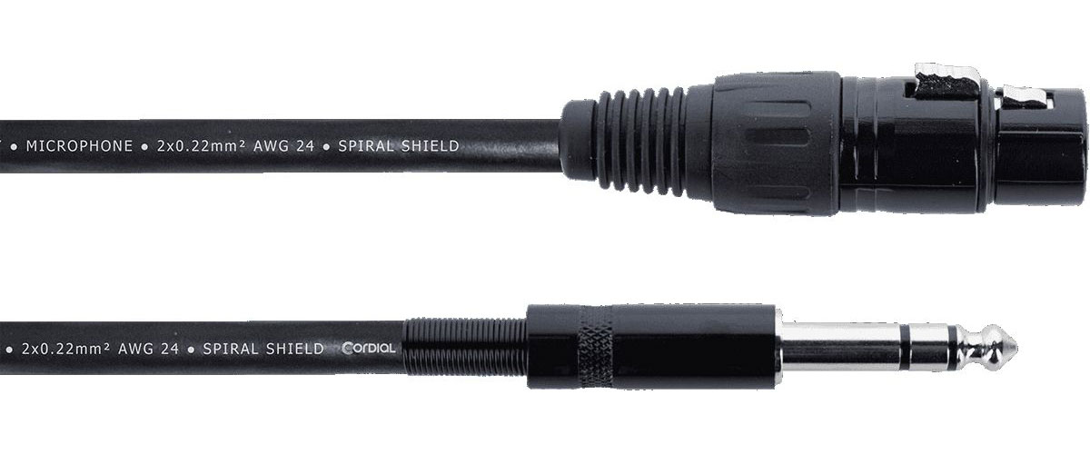 CORDIAL XLR FEMALE AUDIO CABLE / STEREO JACK - 3 M