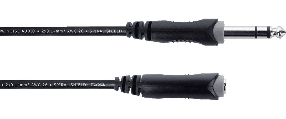 CORDIAL STEREO AUDIO CABLE JACK MALE / FEMALE 5 M