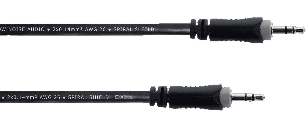CORDIAL MINI-JACK STEREO AUDIO CABLE 50 CM