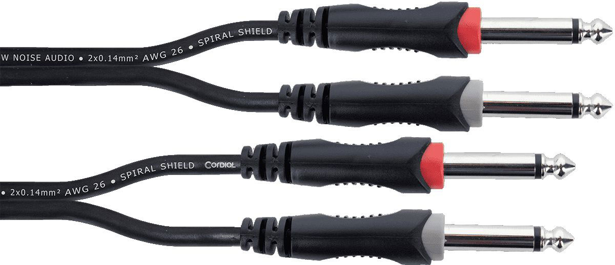 CORDIAL DUAL MONO JACK AUDIO CABLE 6 M