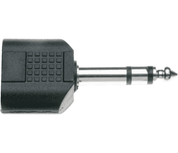 YELLOW CABLE ADAPTOR CONNECTORS (BY 2 PIECES) J. STEREO MALE/2 J. MONO FEMALE