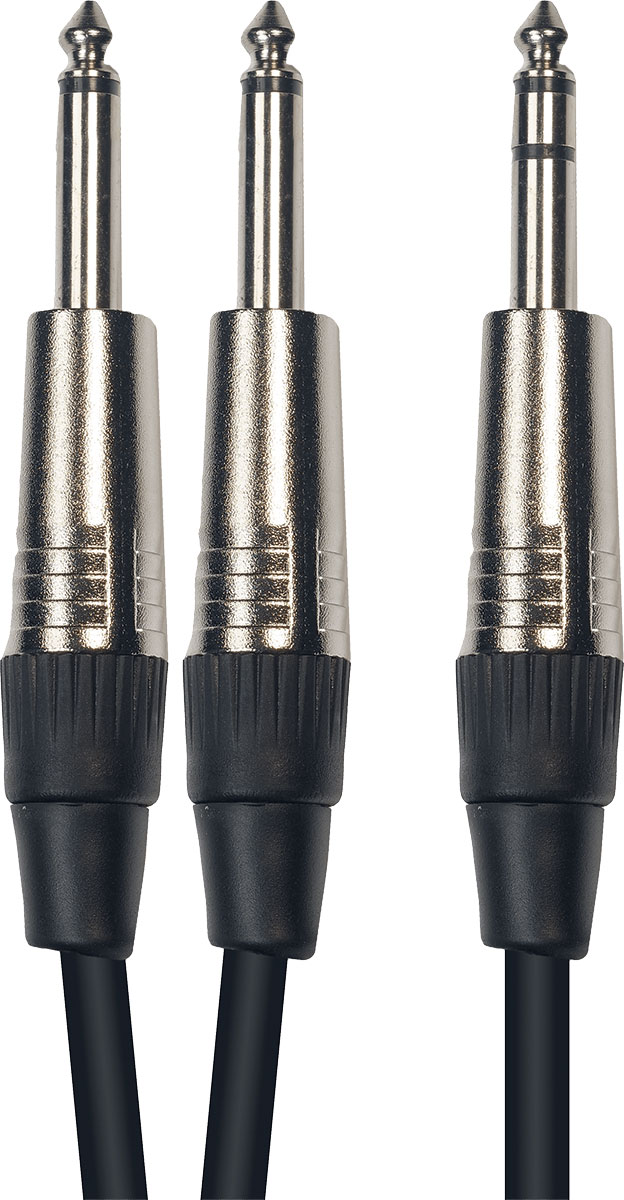 YELLOW CABLE AUDIO CABLES MIXED CORDS 2 JACKS MONO MALE/J. STEREO MALE 6M