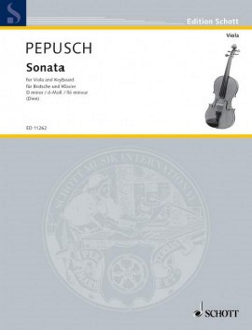 SCHOTT Pepusch J.C. - Sonata D-moll - Alto & Piano