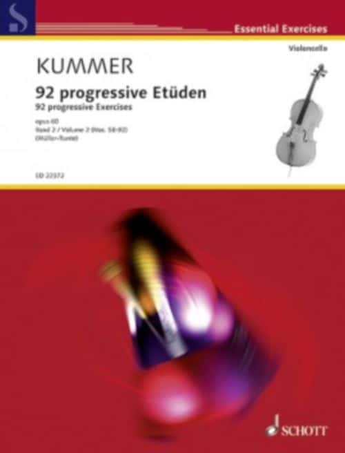 SCHOTT KUMMER F.A. - 92 PROGRESSIVE EXERCISES VOL.2 - VIOLONCELLE