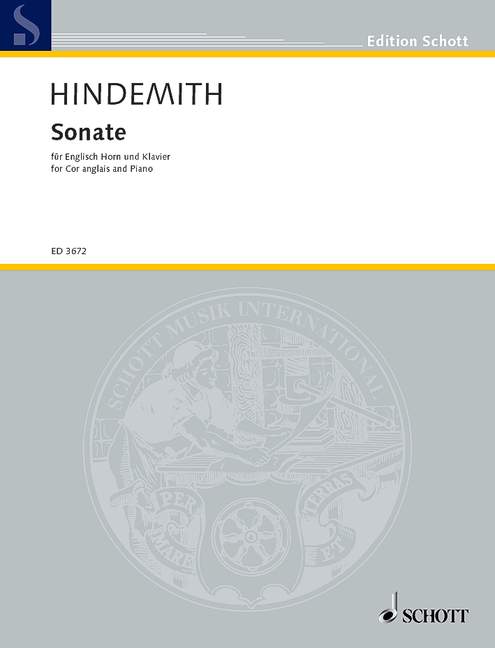 SCHOTT Hindemith Paul - Sonata - Cor Anglais And Piano