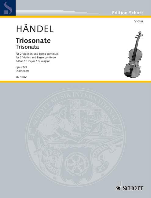 SCHOTT HANDEL G.F. - NINE TRIO SONATAS OP 2 NR 3 