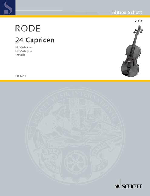 SCHOTT RODE JACQUES P.J. - 24 CAPRICES - VIOLA