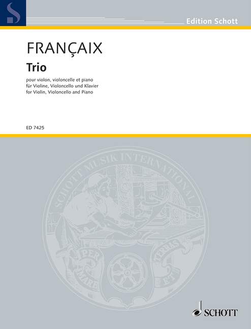 SCHOTT Francaix Jean - Trio (1986)