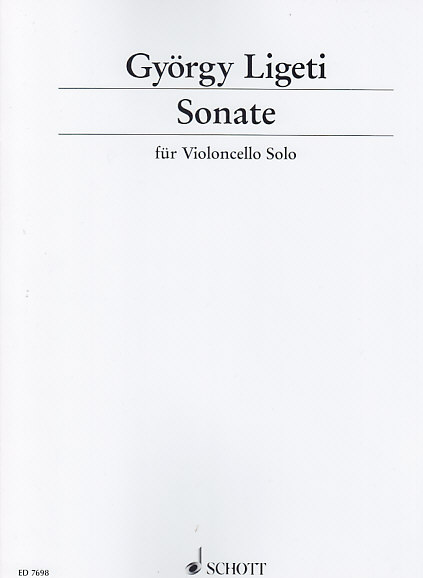 SCHOTT LIGETI GYORGY - SONATE POUR VIOLONCELLE SEUL
