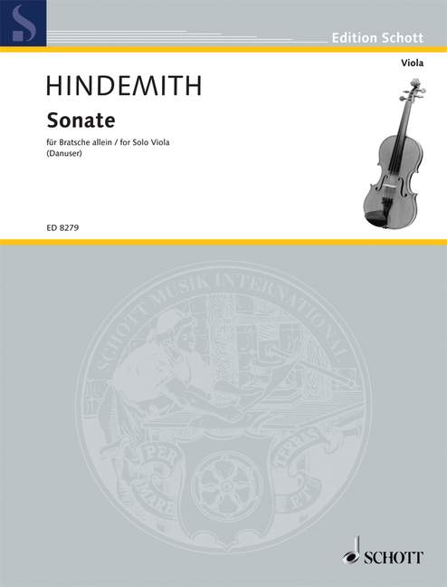SCHOTT HINDEMITH PAUL - VIOLA SONATA (1937)