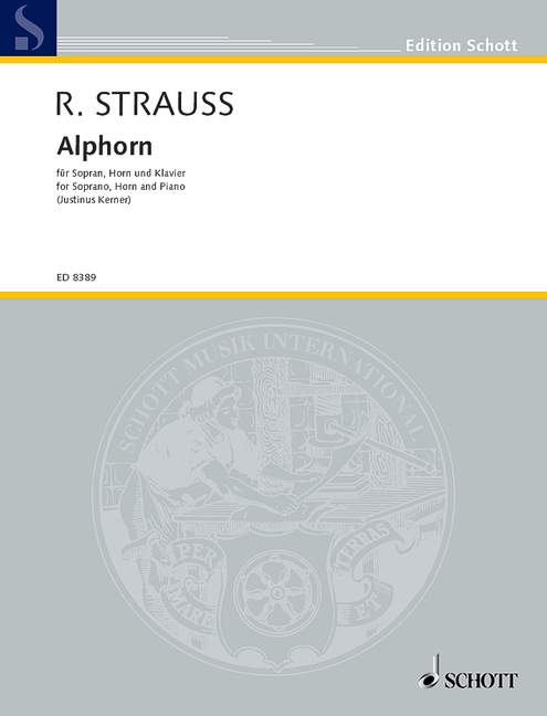 SCHOTT STRAUSS RICHARD - ALPHORN O. OP. AV 29 - SOPRANO, HORN IN EB AND PIANO