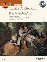 25 GUITAR AND LUTE PIECES - BAROQUE GUITAR ANTHOLOGY VOL. 1 + CD
