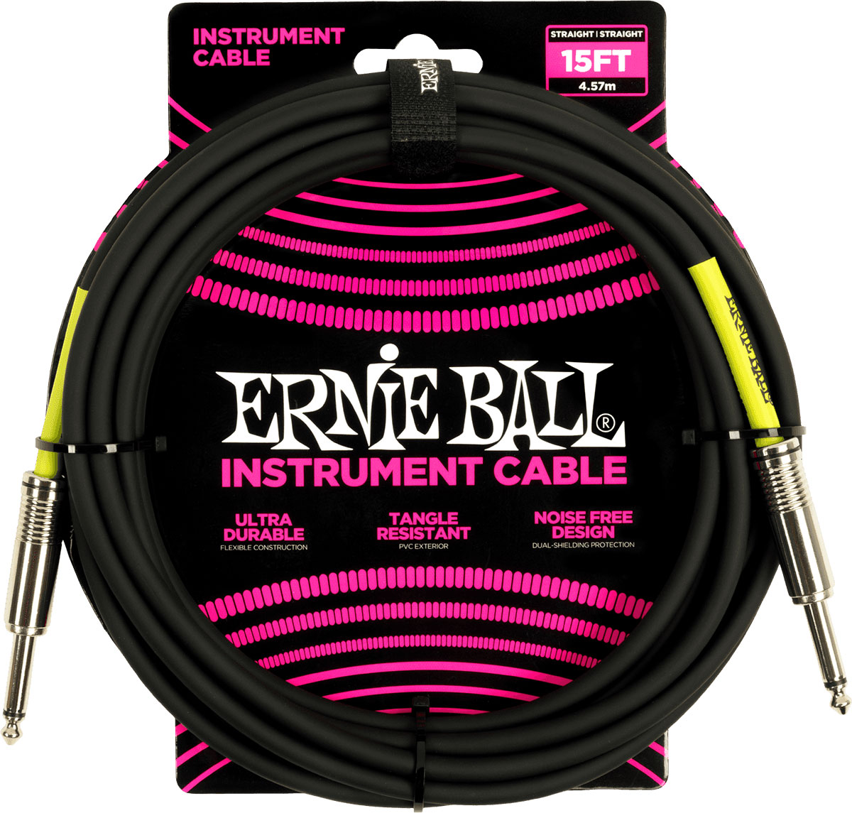 ERNIE BALL 4.5M JACK MONO MALE TO JACK MONO MALE BLACK