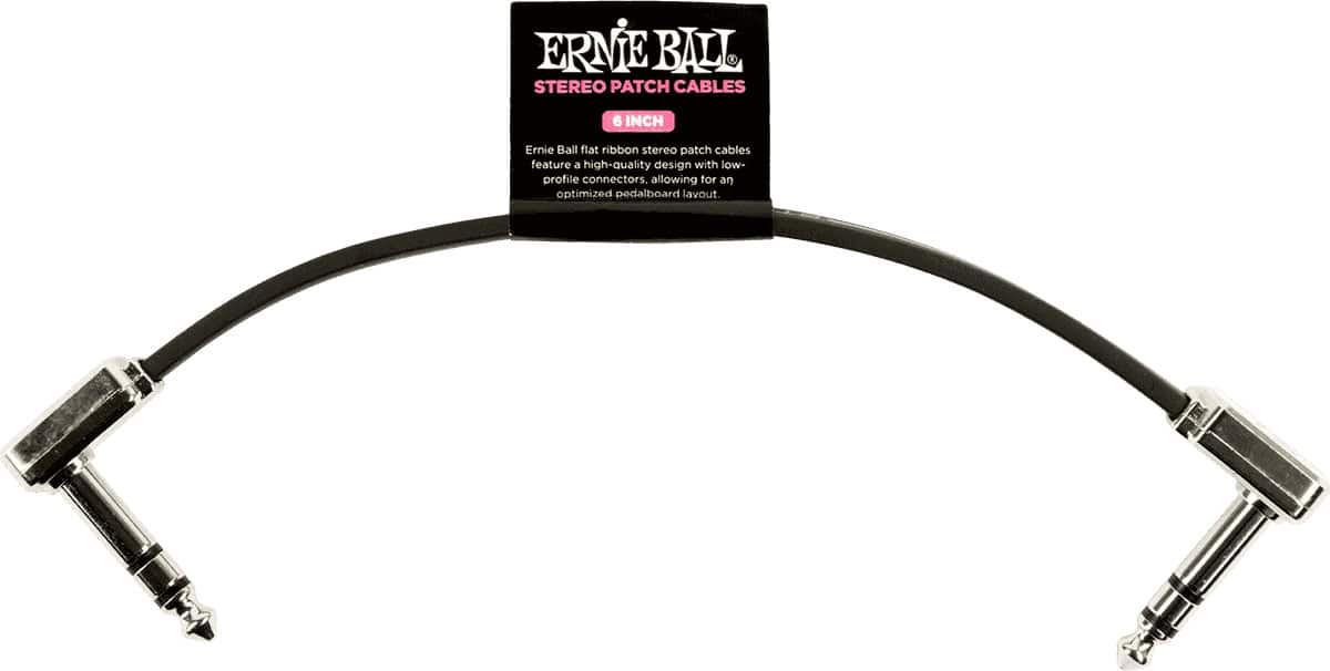 ERNIE BALL CABLES INSTRUMENT PATCH TRS - COUDE FIN & PLAT - 15 CM