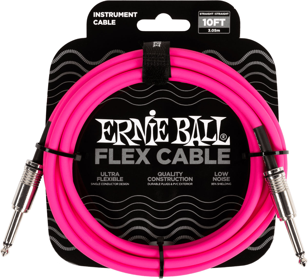 ERNIE BALL INSTRUMENT CABLES FLEX JACK/JACK 3M PINK