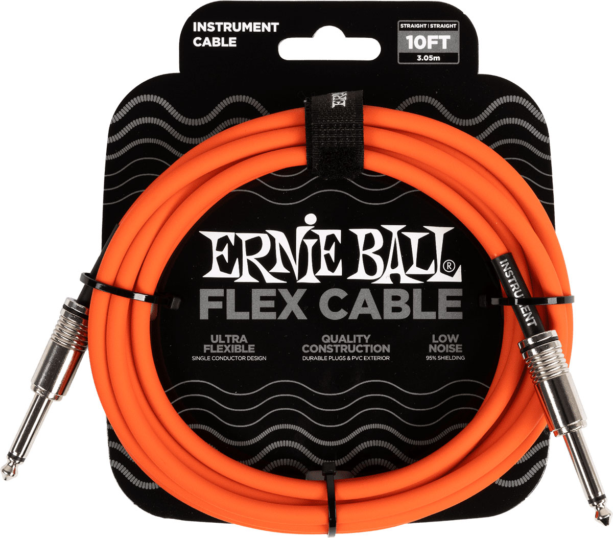 ERNIE BALL INSTRUMENT CABLES FLEX JACK/JACK 3M ORANGE