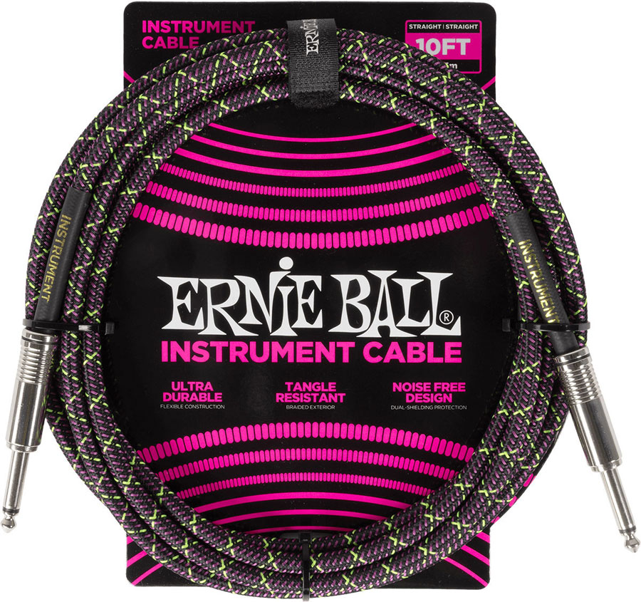 ERNIE BALL Gaine Tissée 3M Purple Python