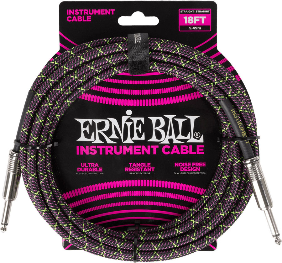 ERNIE BALL Gaine Tissée 5,5M Purple Python