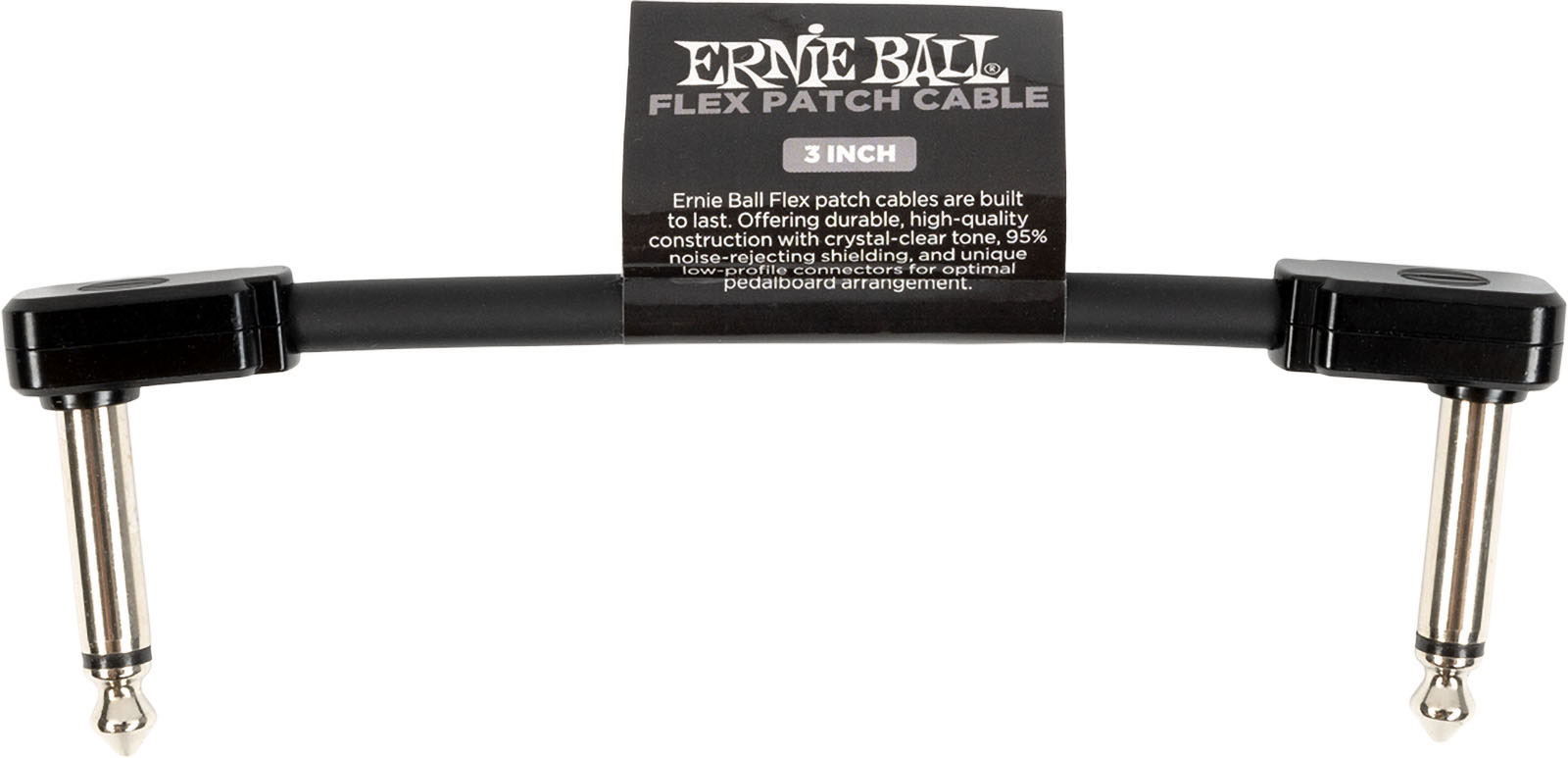 ERNIE BALL PATCH CABLE FLEX 7,5CM - BLACK
