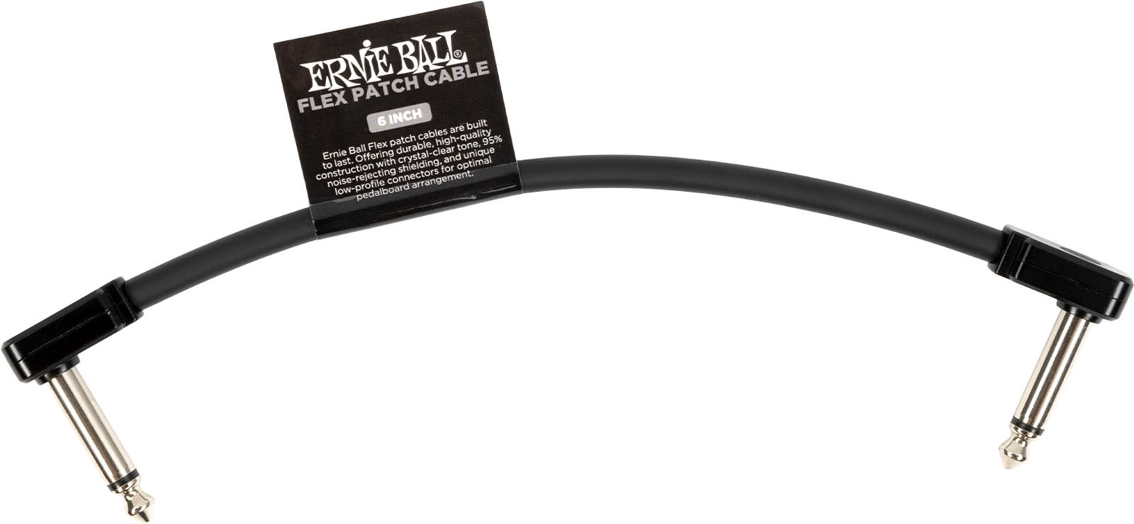 ERNIE BALL PATCH CABLE FLEX 15CM - BLACK