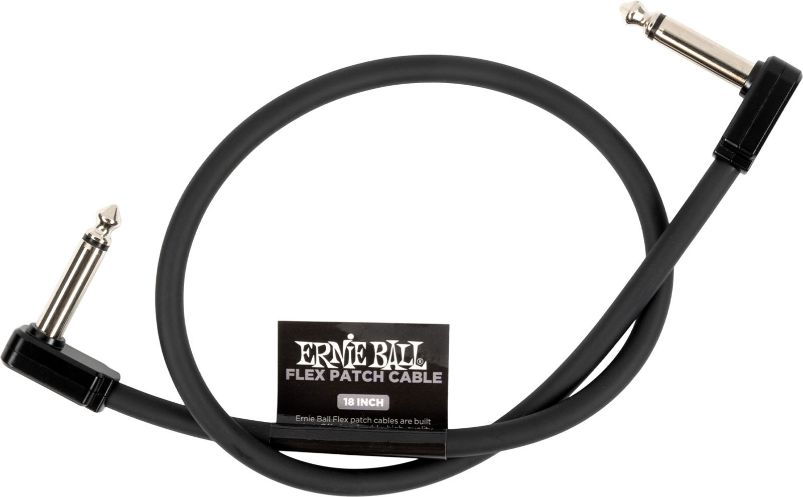ERNIE BALL PATCH CABLE FLEX 45CM - BLACK