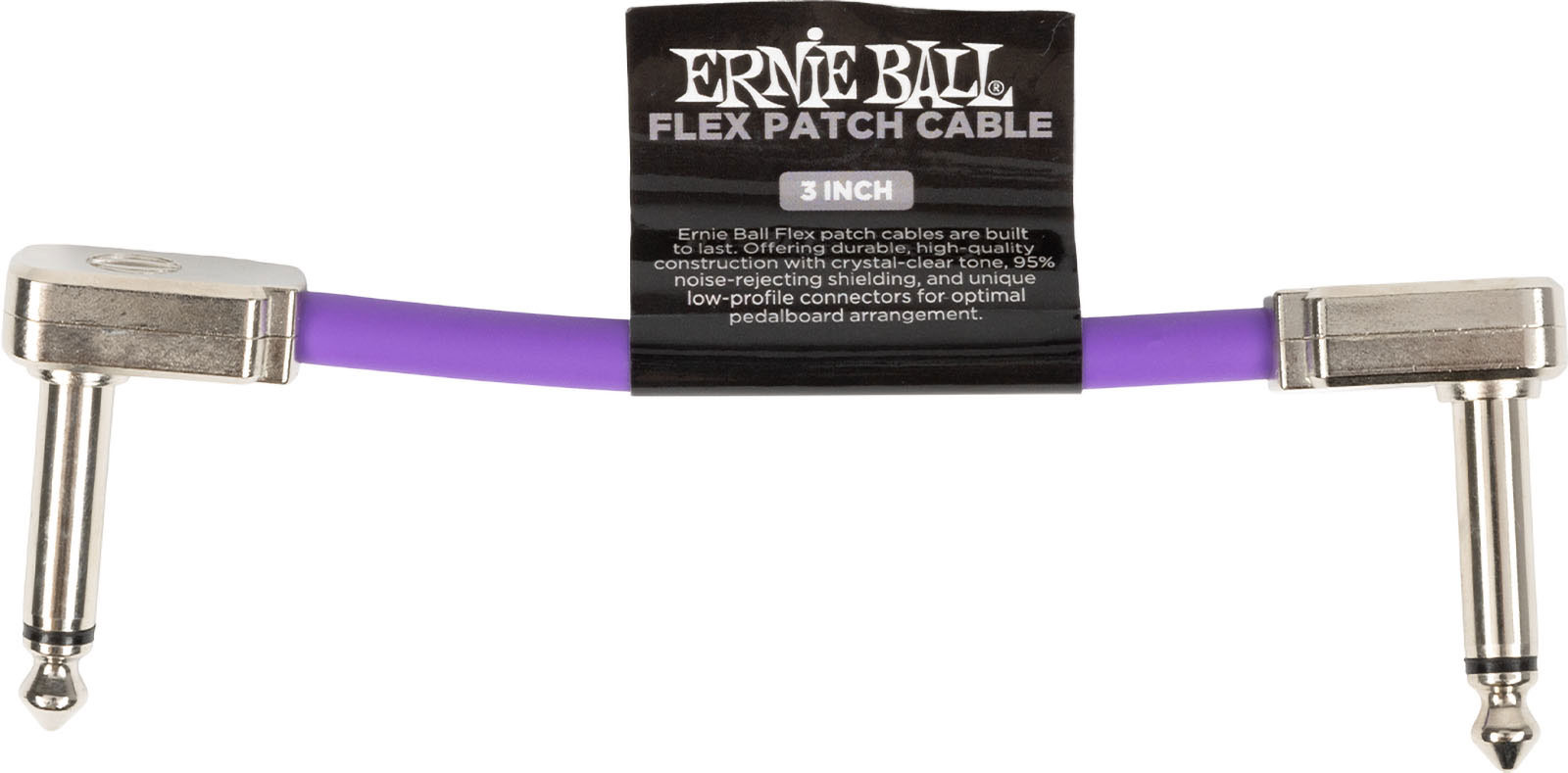 ERNIE BALL PATCH CABLE FLEX 7,5CM - PURPLE