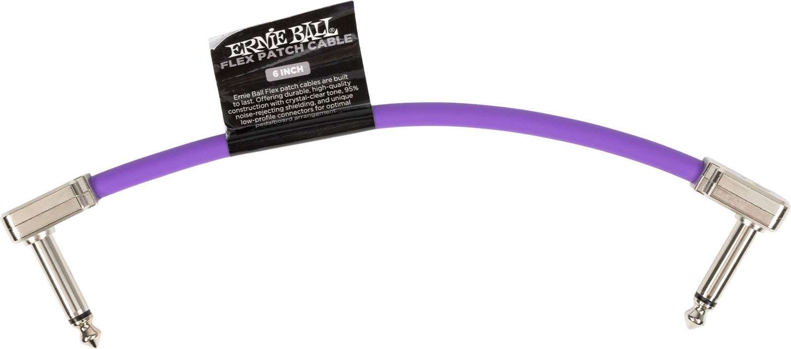 ERNIE BALL PATCH CABLE FLEX 15CM - PURPLE