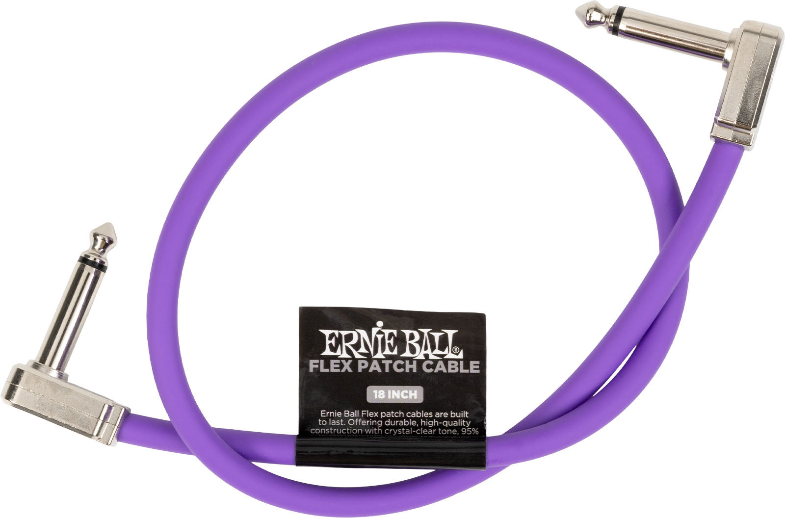ERNIE BALL PATCH CABLE FLEX 45CM - PURPLE