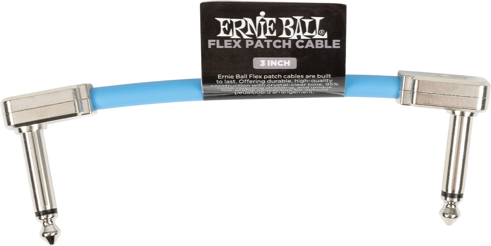ERNIE BALL PATCH CABLE FLEX 7,5CM - BLUE