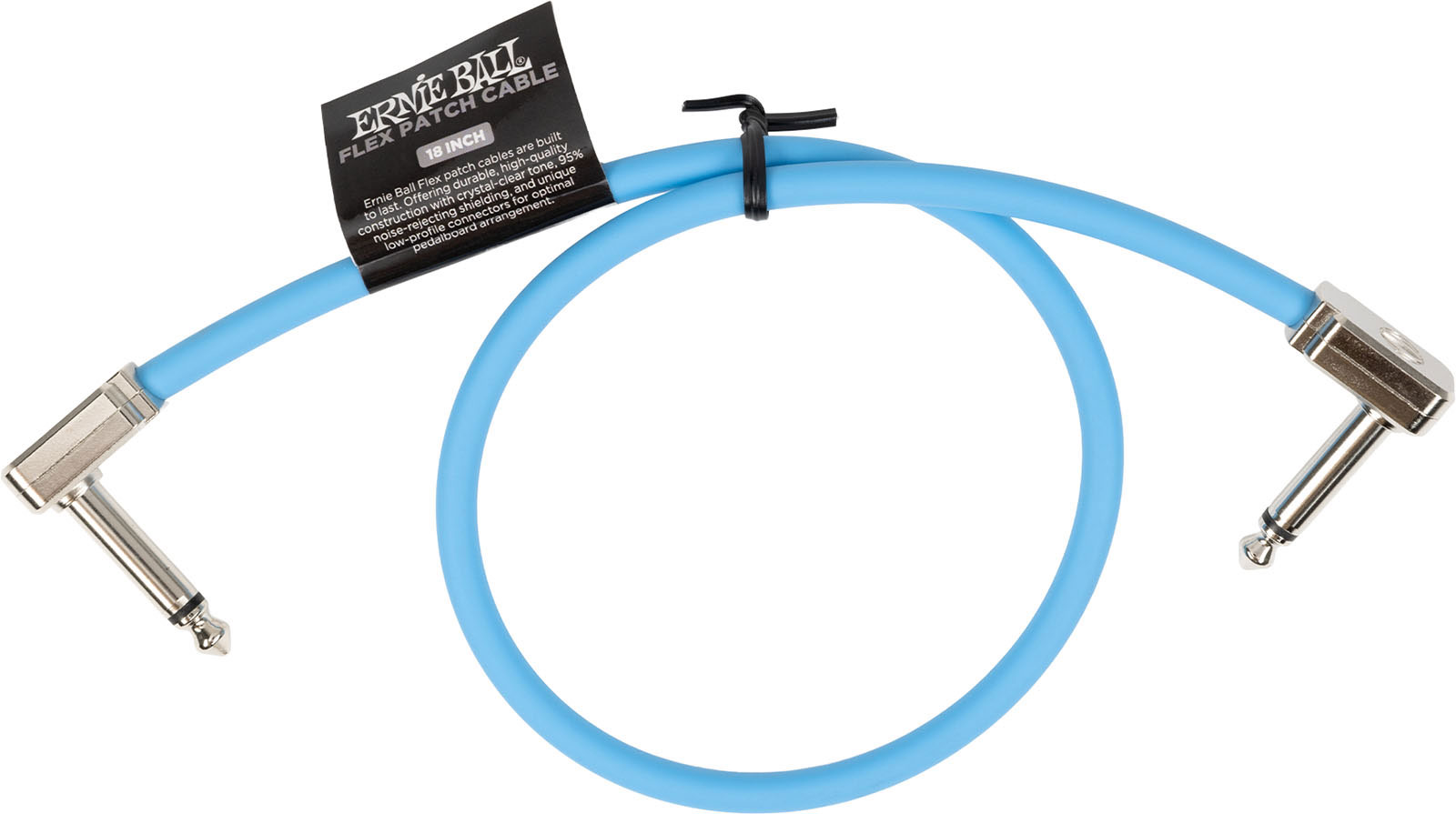 ERNIE BALL Cable Patch Flex 45CM - Bleu