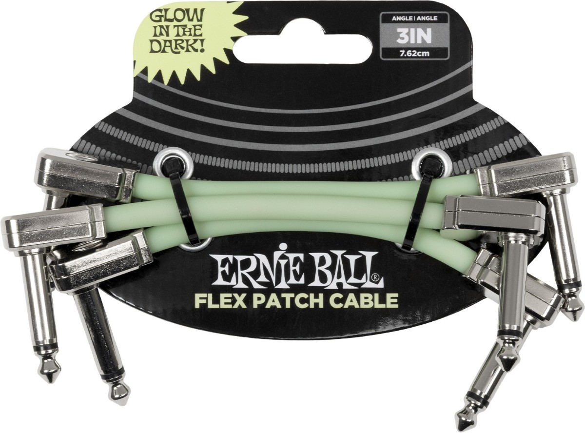 ERNIE BALL Flex 7,5cm - Pack de 3 Phosphorescent
