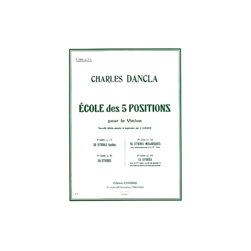 COMBRE DANCLA CHARLES - ECOLE 5 POSITIONS VOL.1 OP.122 (20 ETUDES FACILES) - VIOLON