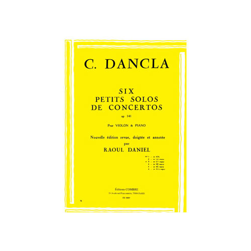 COMBRE Dancla - Petit Solo N.3 Concerto Op.141 - Violon et Piano