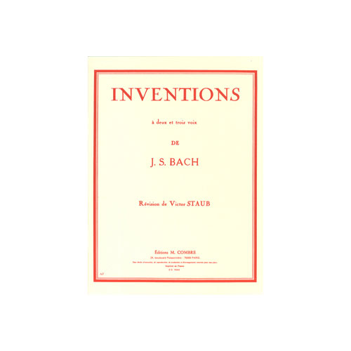 COMBRE Bach - Inventions À 2 et 3 Voix - Piano