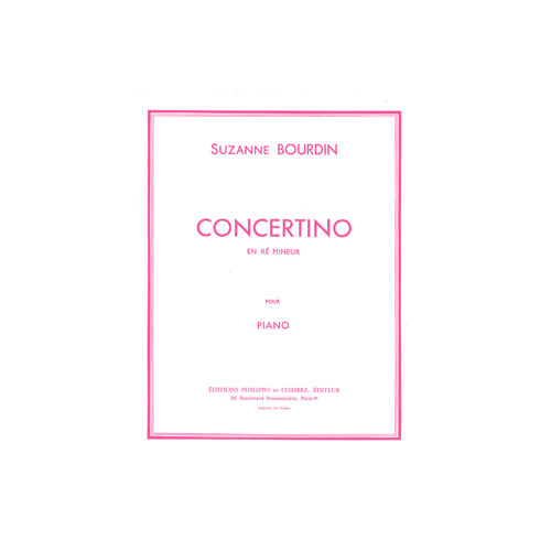COMBRE Bourdin - Concertino En Ré Mineur - Piano