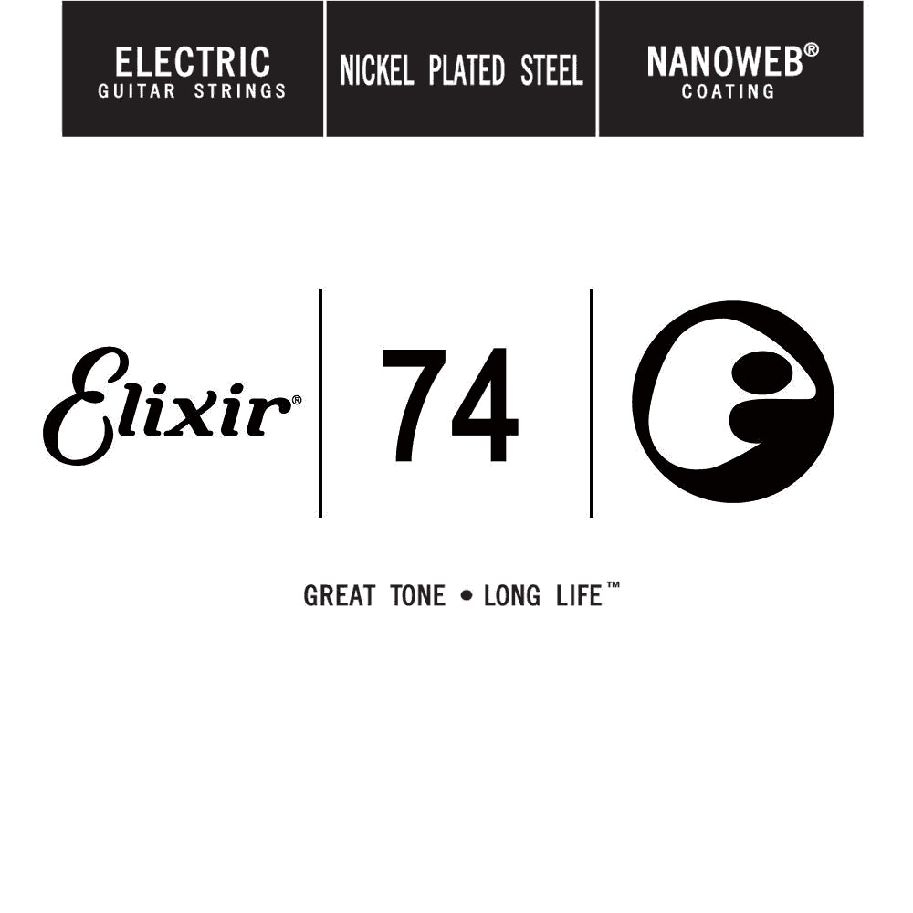 ELIXIR NANOWEB NICKEL PLATED STEEL 074 4 UNITÉS