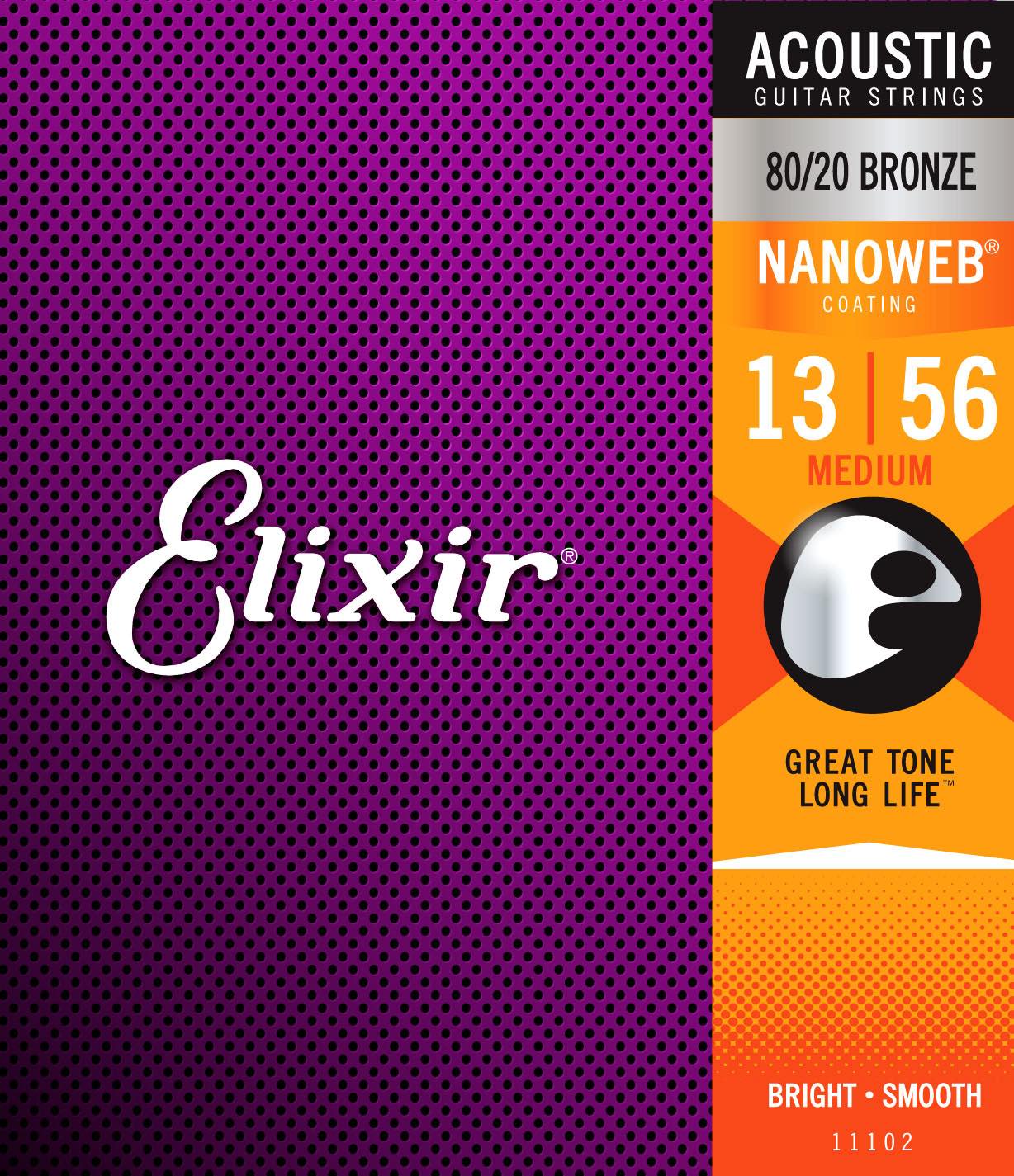 ELIXIR 11102 Nanoweb 80/20 Bronze Medium 13-56