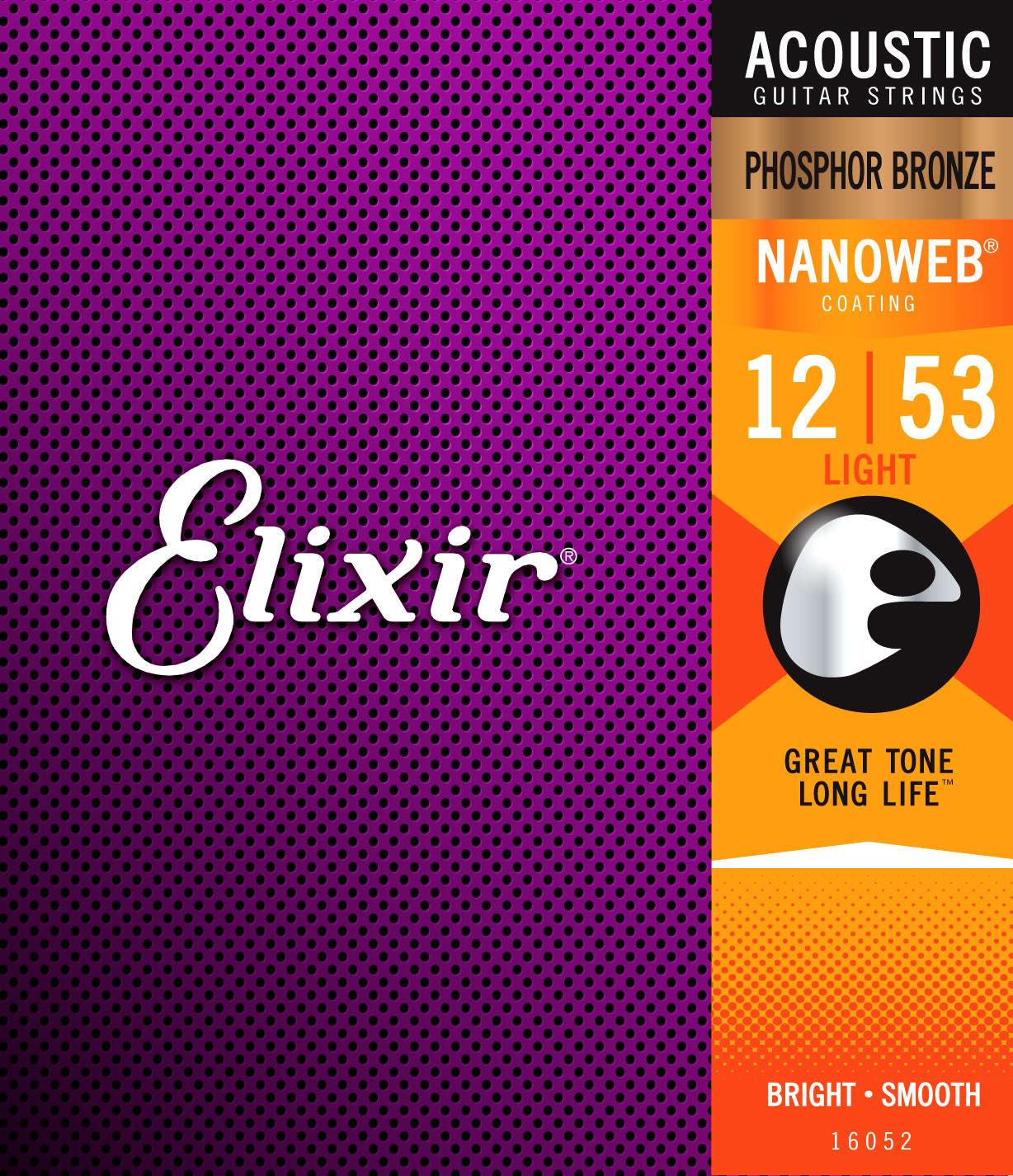 ELIXIR 16052 Nanoweb Phosphor Bronze Light 12-53